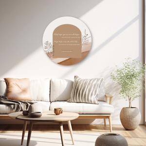 Muurcirkel met bijbeltekst - Ik hef mijn ogen op naar de bergen - (Statenvertaling - SV)