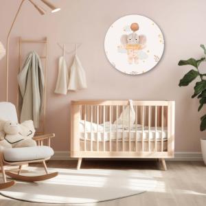 Muurcirkel Olifantje • ook te bestellen met naam / geboortedatum