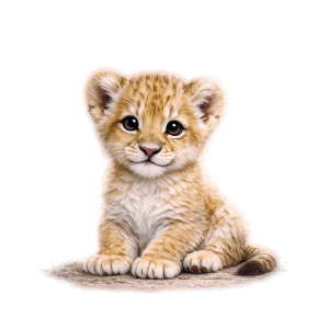 Muurcirkel schattige Leeuw (welp)