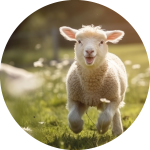 Muurcirkel Springend lammetje