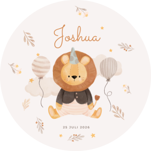 Muurcirkel Leeuw • ook te bestellen met naam / geboortedatum